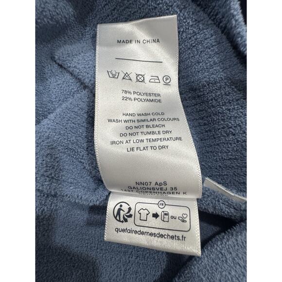 Blue Knit Sweater Relaxed Fit Pullover Long Sleeve Cozy Casual Top - Picture 6 of 6